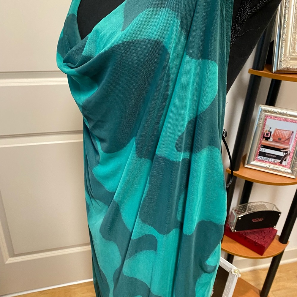 AVA & VIV WOMEN’S GREEN NEW SLEEVELESS LINED MERMAID DRESS SIZE 4X GENTLY USED - Picture 6 of 11